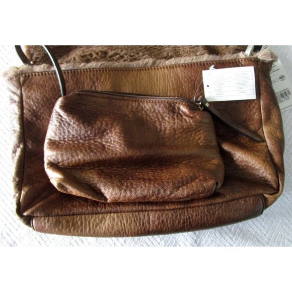 Urban Expressions Tan-Savannah Vegan Purse Reversible /Pouch NWT Gold Adj. Strap - Picture 10 of 16